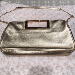 Gorgeous Michael Kors Gold clutch/handbag